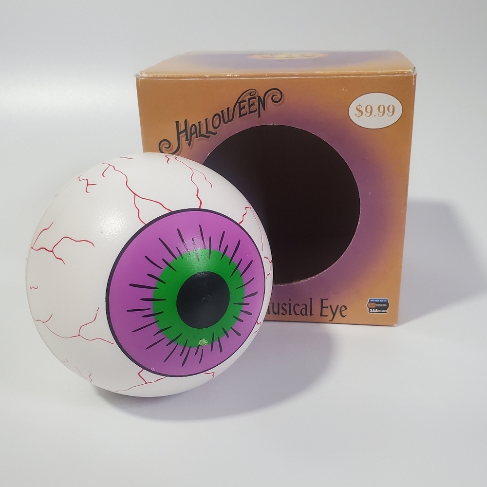 Vintage Gemmy Halloween The Musical Eye Addams Family RARE Original Box Decor